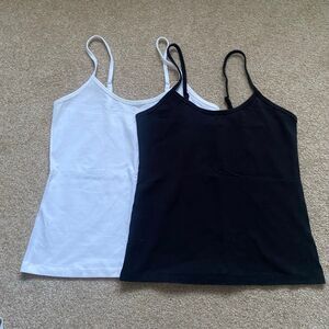 2 PACK Nearly Nude Women's Tank Top Camisole Bundle Black White Size Medium NWOT